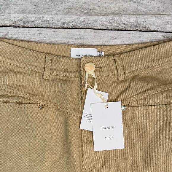 Significant Other NWT The Monty Jean High Rise Straight Leg Tan Size 10 $240 - Picture 6 of 12